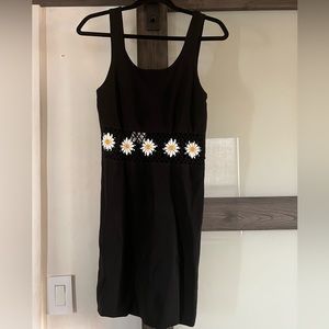 Daisy Crochet Sweater Knit Dress, Size L